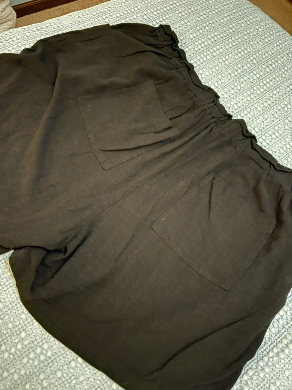 Maurices Black Elastic-Waist Shorts sz 2X